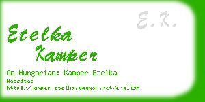 etelka kamper business card